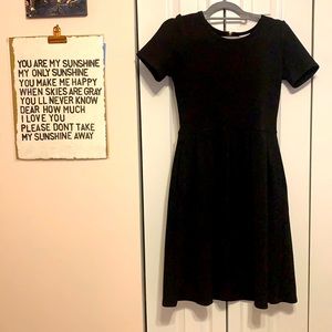 Black dress with pockets & copper zipper